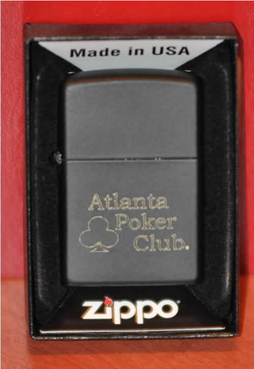 Atlanta Poker Club Engraved Zippo