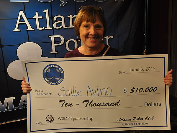 Sallie Avino - First VIP Tournament Winner - $10,000